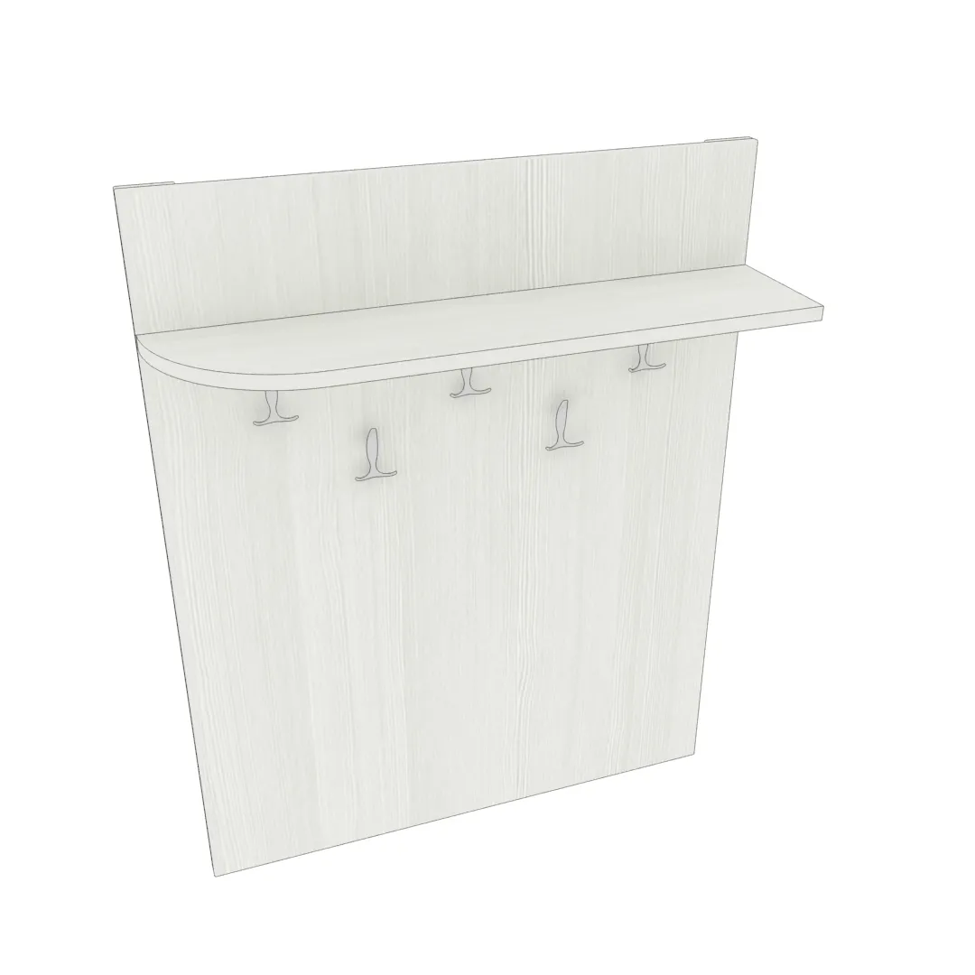 Вешалка настенная с  радиусной полкой P178 L/R