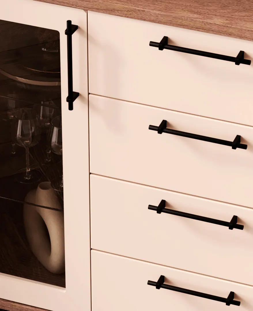 Комод со стеклянными полками P707.1