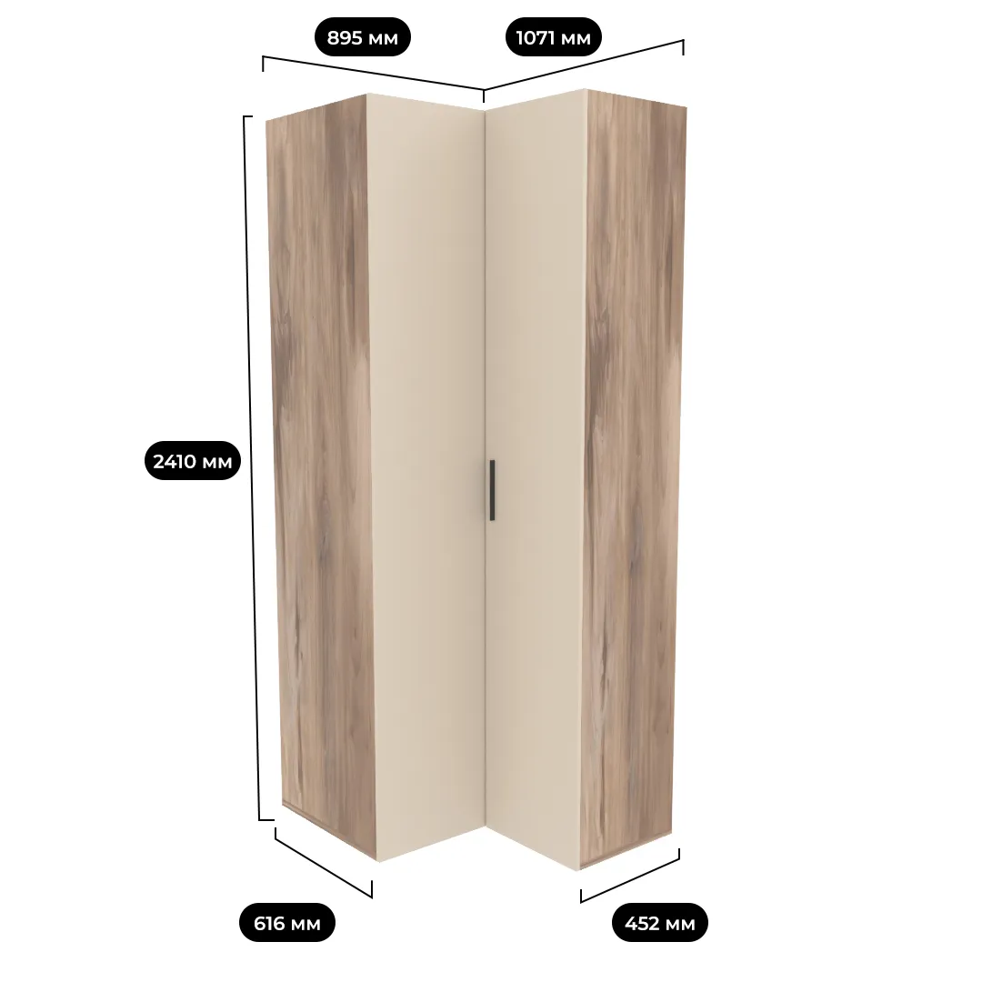 Шкаф угловой L207 L/R