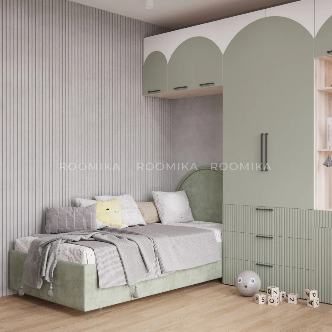 Кровать односпальная мягкая БАББЛ с подъемным механизмом