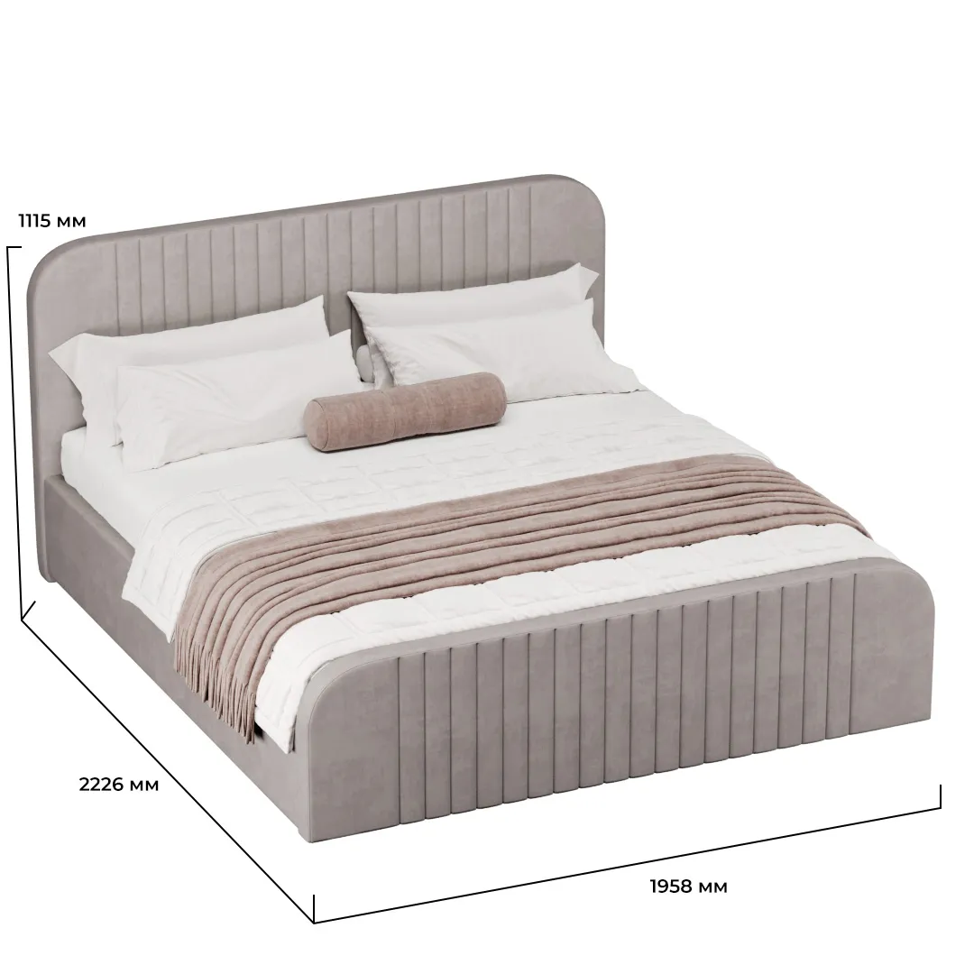 Кровать двуспальная мягкая MALTA с подъемным механизмом, 180x200