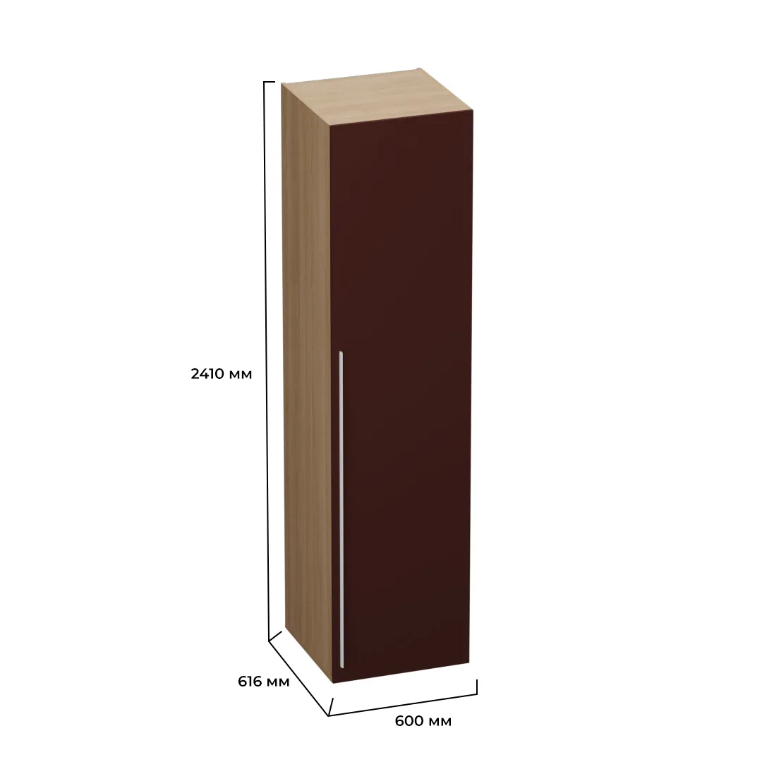 Шкаф однодверный с полками LG244.60