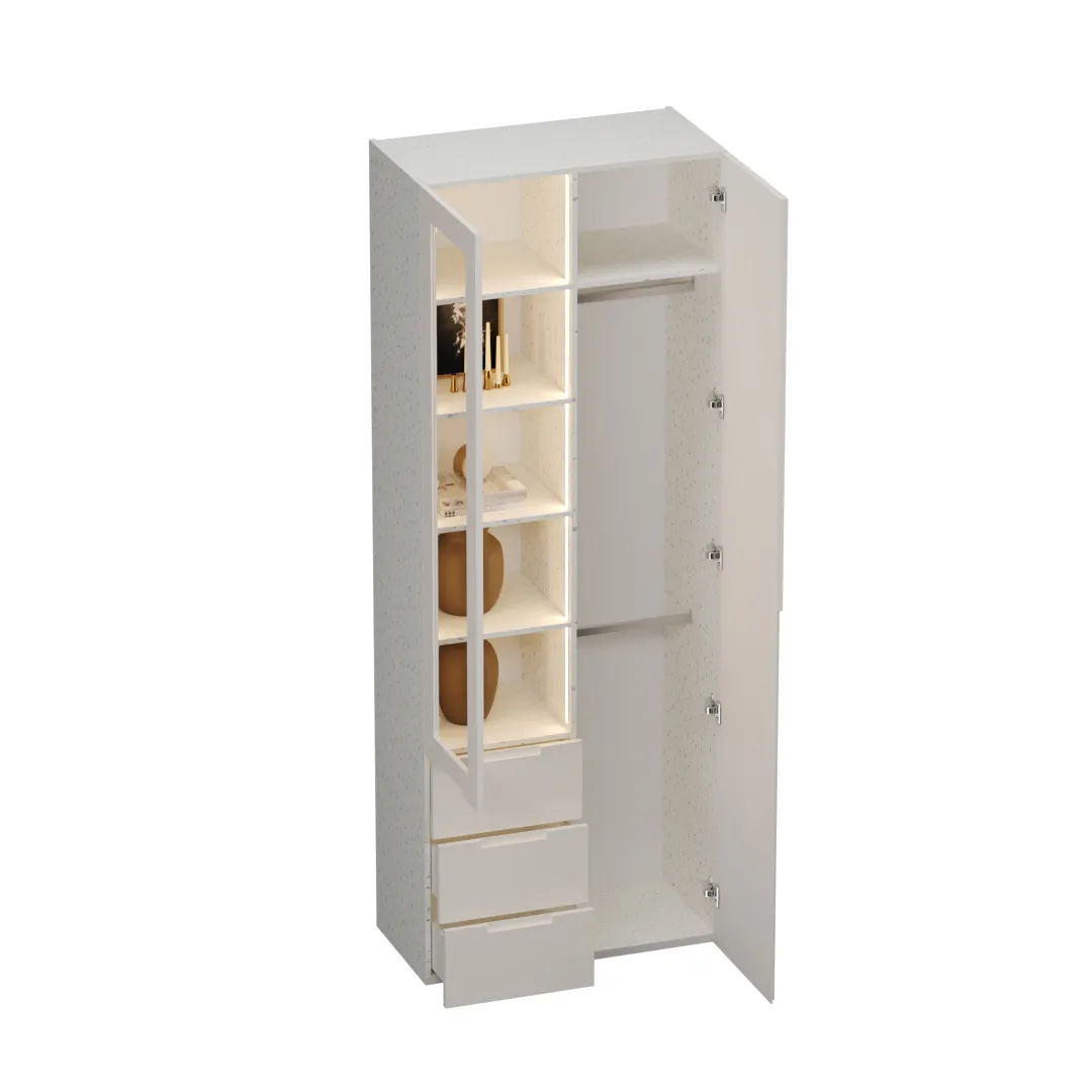 Шкаф комбинированный, фасады в эмали LE215 L/R