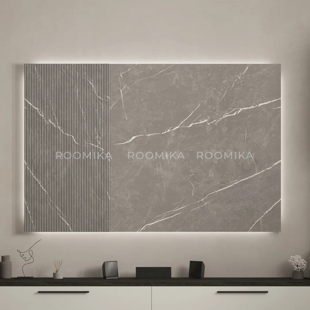 Панель стеновая МДФ (над тумбой ТВ) с подсветкой LG136.1