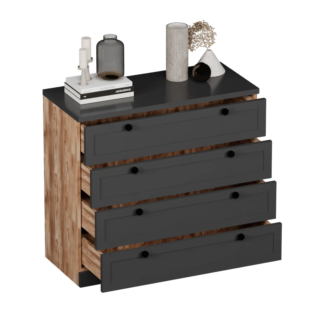 Комод с ящиками узкий с эмалевой столешницей A704.40ES