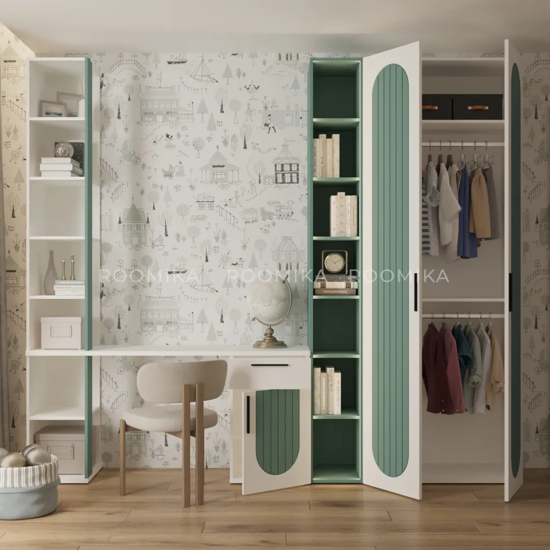 Рабочая зона Lazio фрезерованные фасады в эмали 88