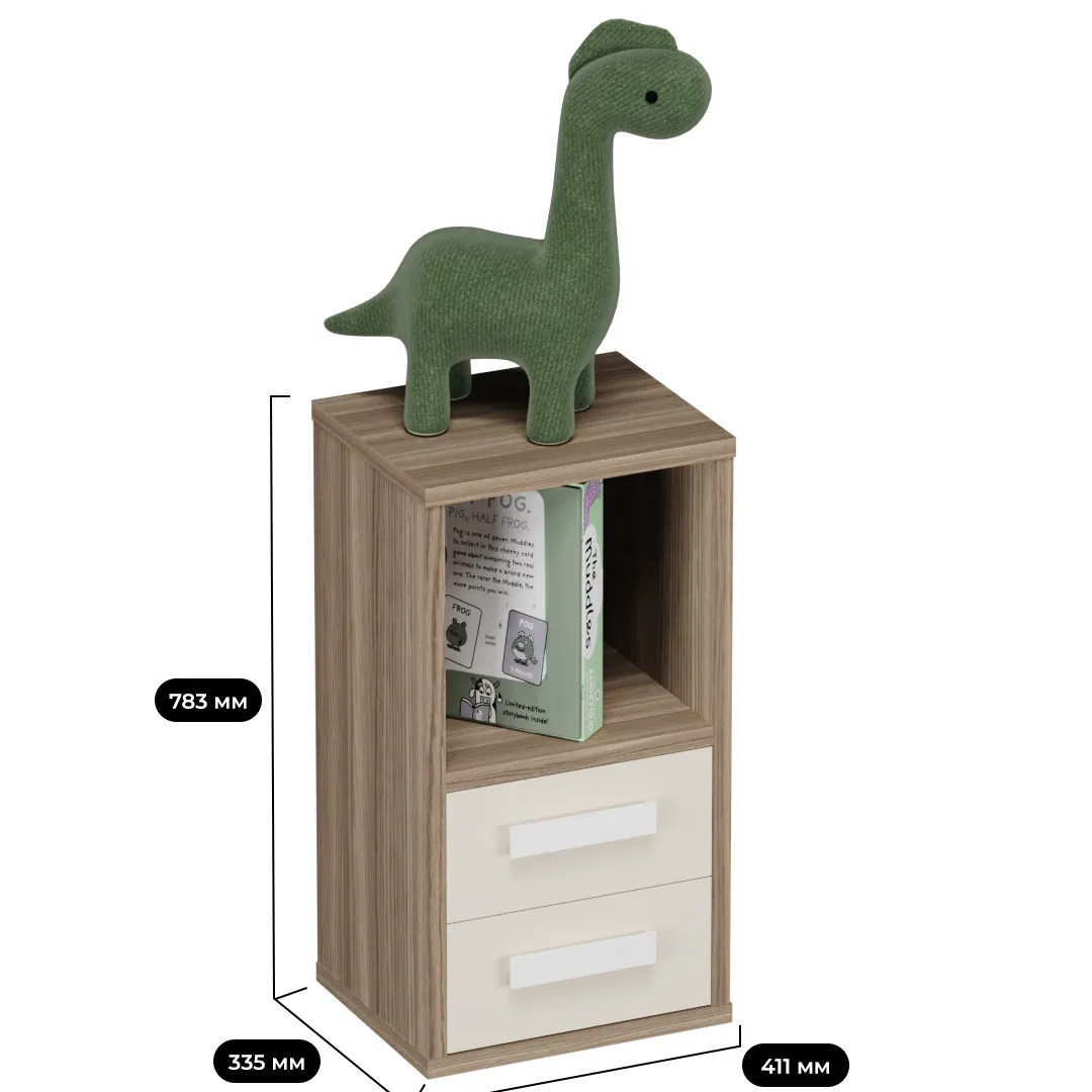 Cтеллаж сквозной книжный  с ящиками E802