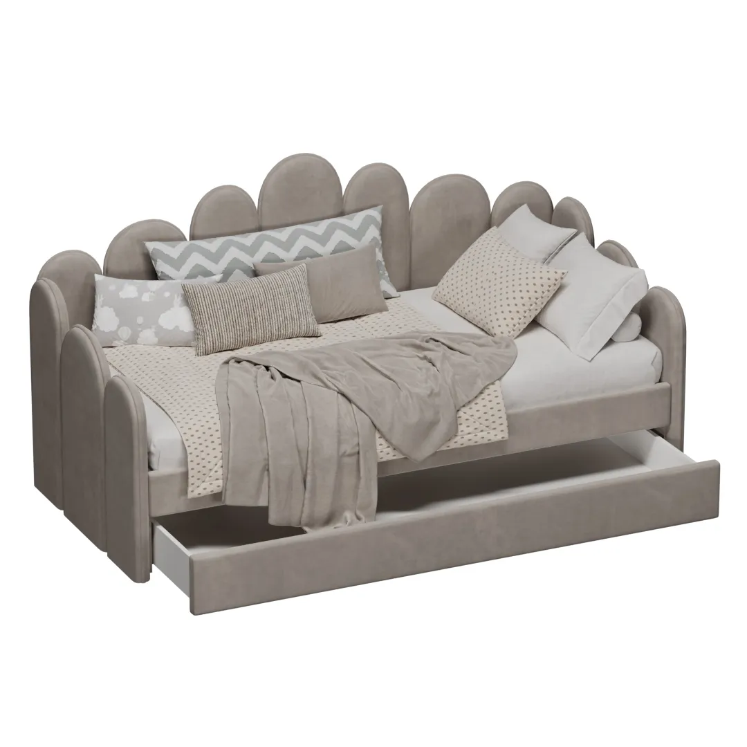 Мягкая кровать-диван ШЕЛЛ, 90x200