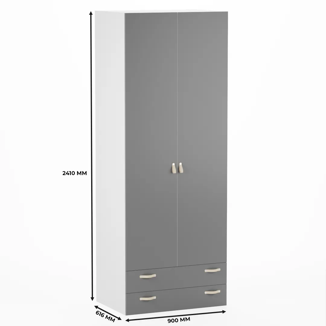 Шкаф двухдверный с ящиками глубокий L211.60