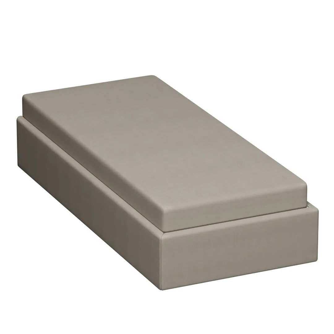 Мягкая кровать-подиум с коробом для хранения, 90x200