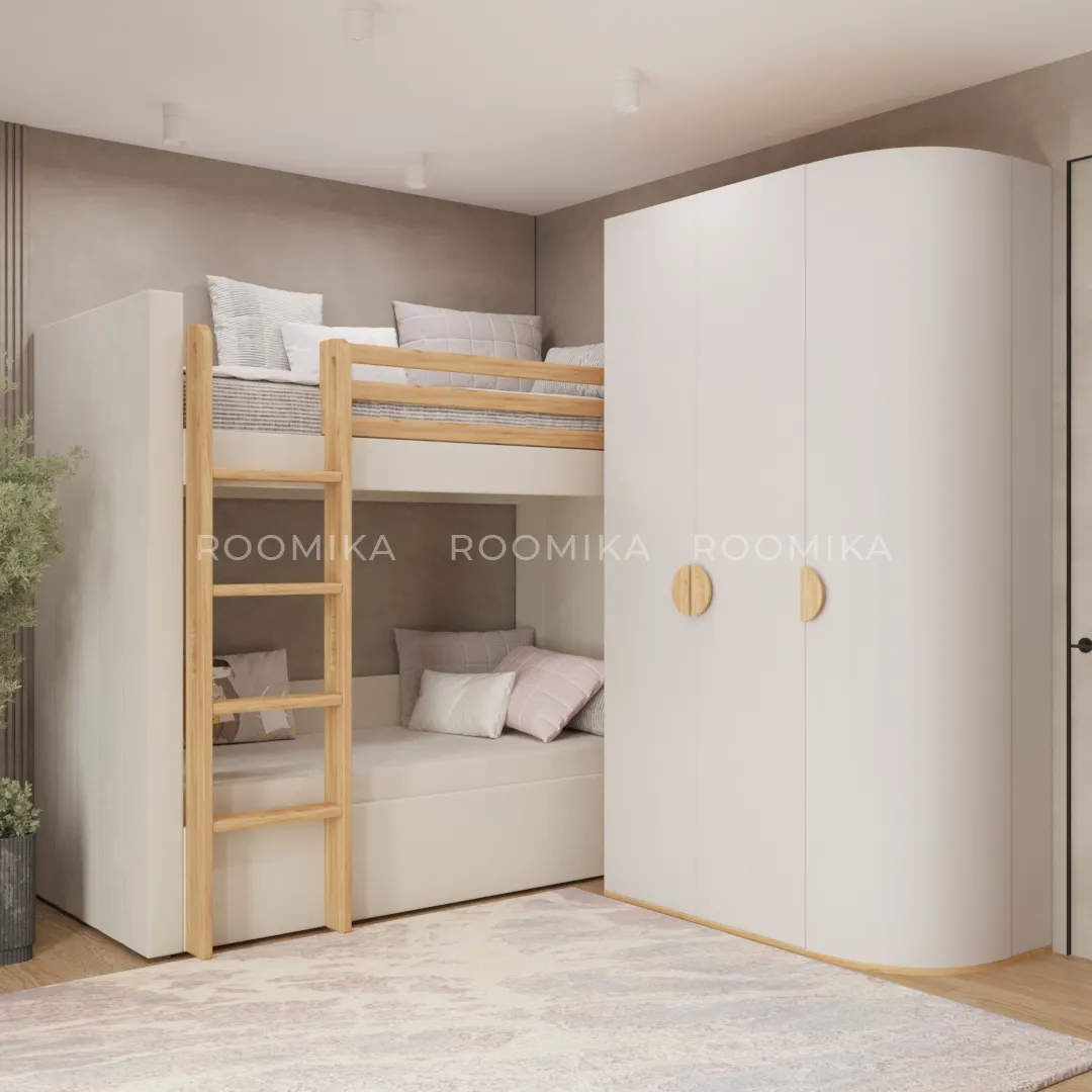 Кровать мягкая двухъярусная ДУО L/R