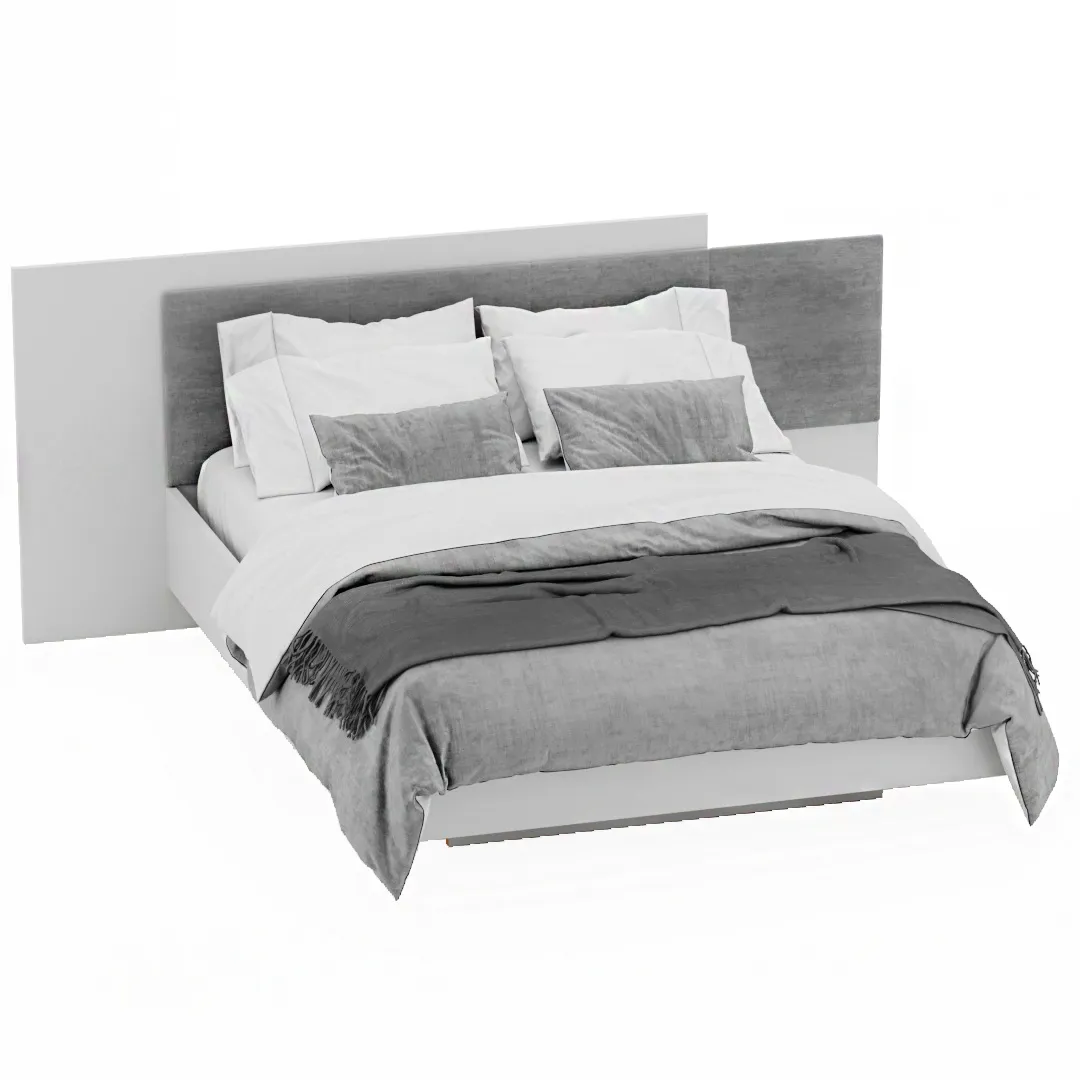 Кровать двуспальная Lazio с парящим эффектом и мягкой спинкой L182 , 180x200