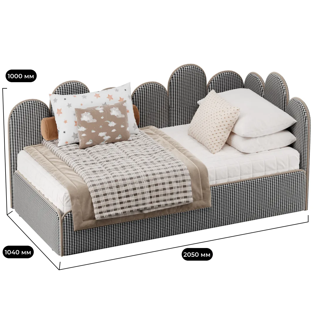 Мягкая кровать-диван КИПРОС с подъемным механизмом, 90x190