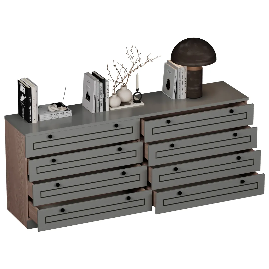 Комод с ящиками узкий с эмалевой столешницей A728.45ES