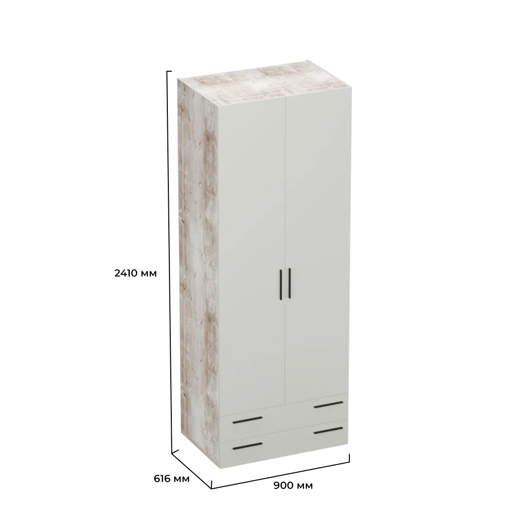 Шкаф двустворчатый с ящиками L211.60