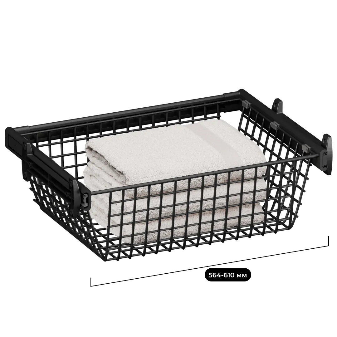 BELLE Корзина для белья 600 мм, цвет графит, BE60BAGR