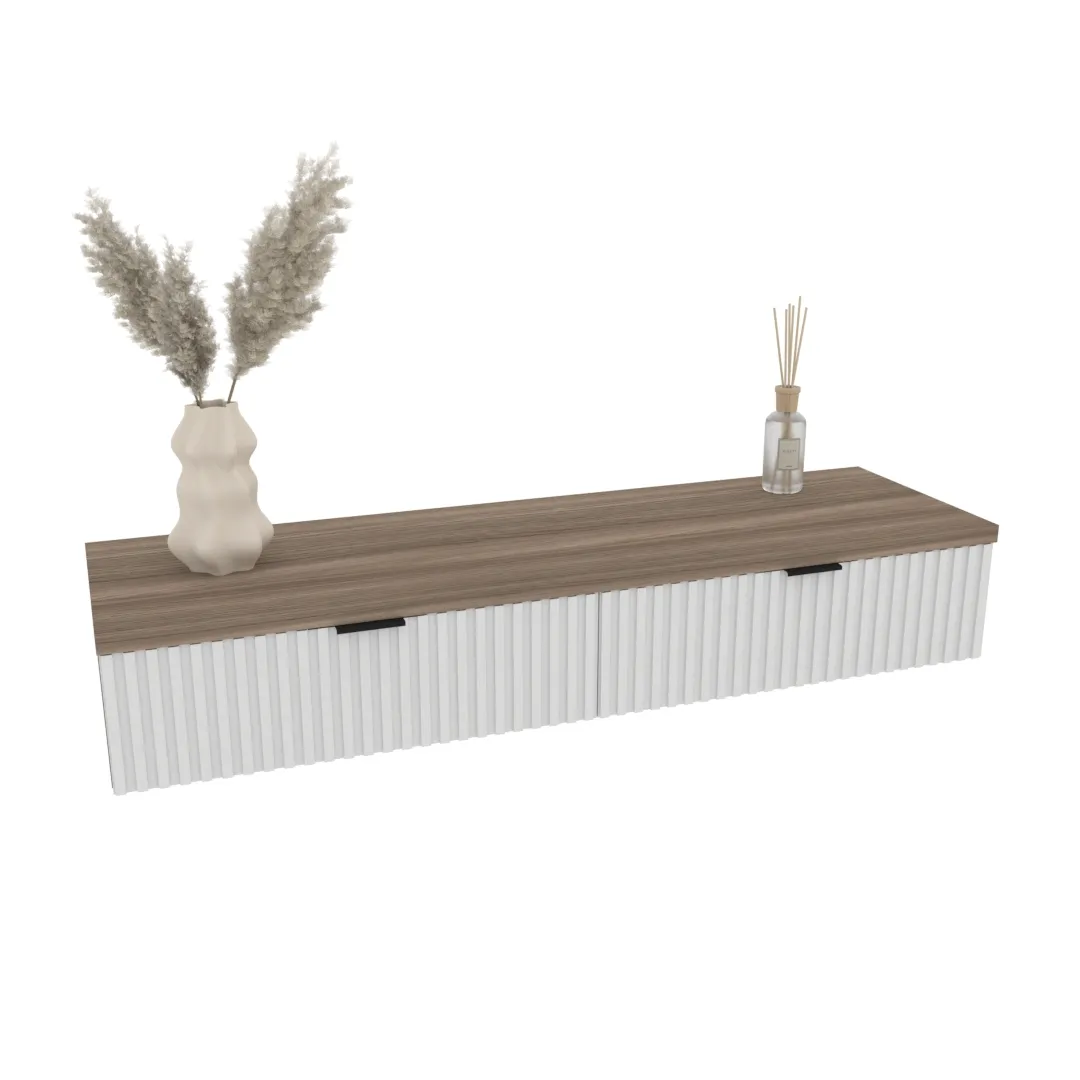 Туалетный столик, фрезерованные фасады в эмали LE-515 Туалетный столик, фрезерованные фасады в эмали LE-515