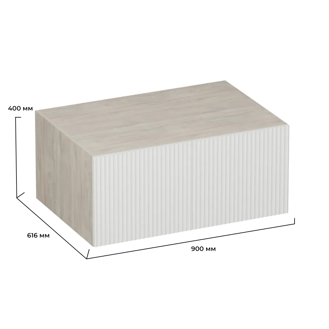 Антресоль на шкафы, фрезерованные фасады в эмали LE461.61