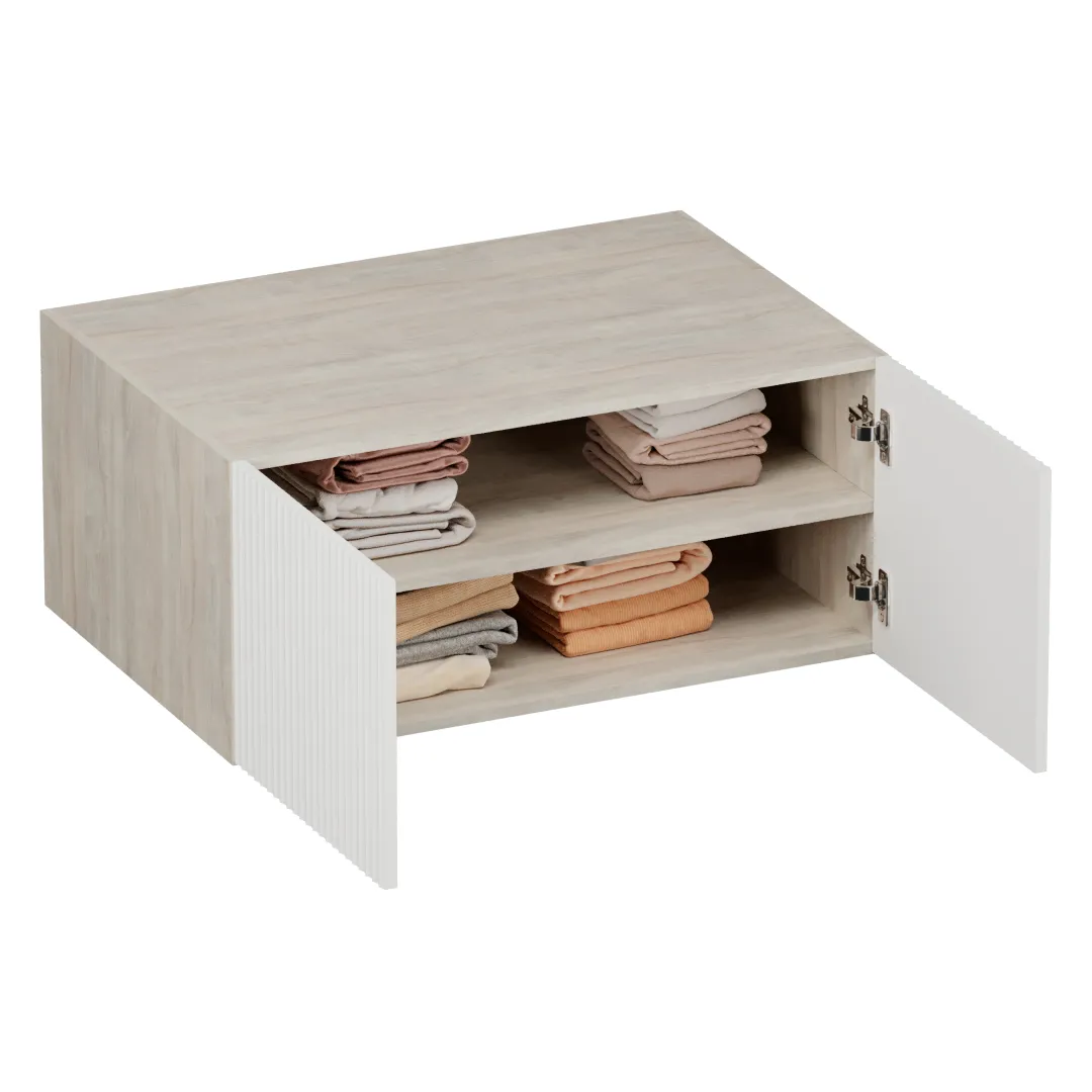 Антресоль на шкафы, фрезерованные фасады в эмали LE461.61