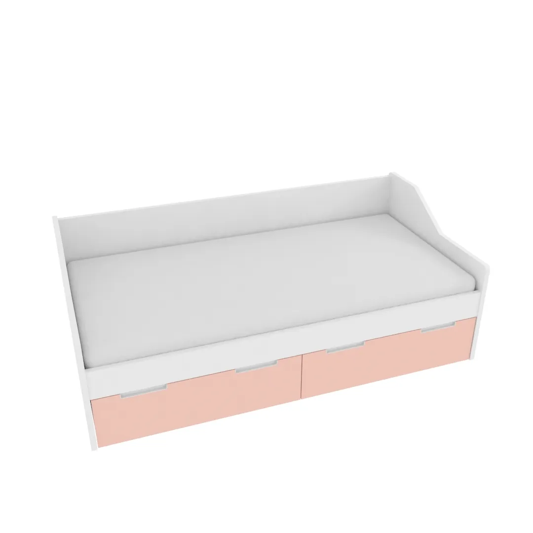 Кровать односпальная, фасады в эмали LE902.190, 90x190 Кровать односпальная, фасады в эмали LE902.190, 90x190