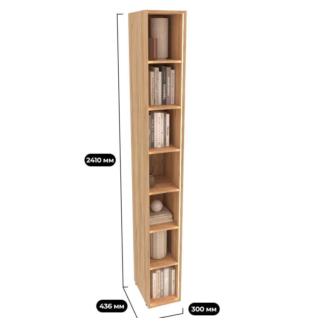 Cтеллаж открытый глубокий L233.44 с подсветкой