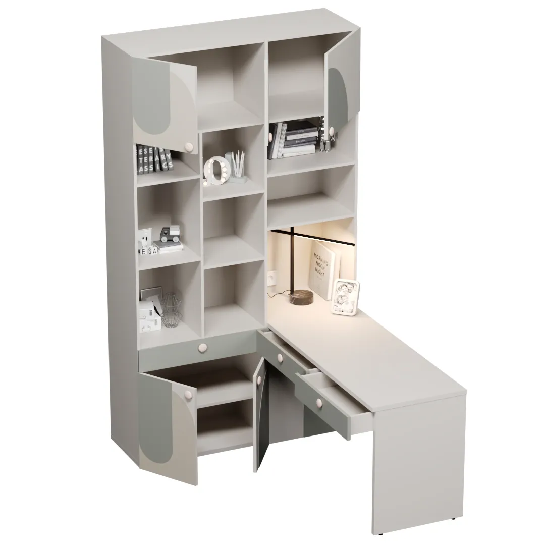 Ниша с рабочей зоной, фрезерованные фасады в эмали LE425 L/R