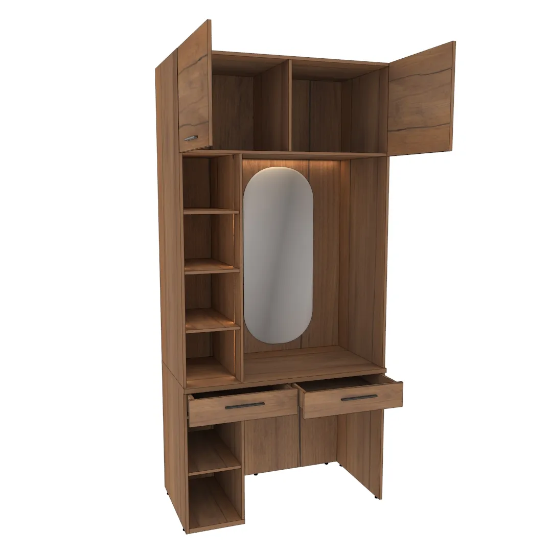 Столик туалетный с антресолью и стеллажом с подсветкой L414.60