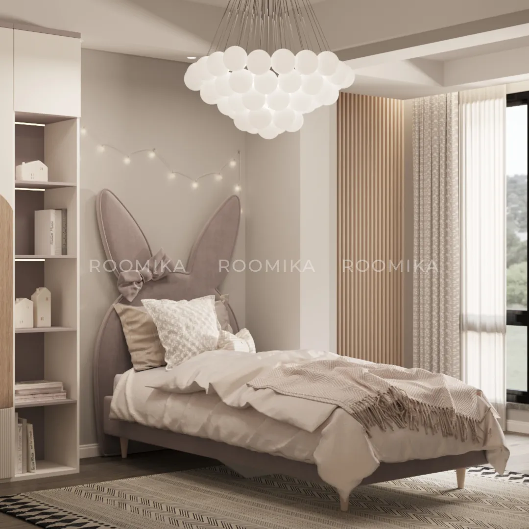 Кровать односпальная мягкая БАННИ ЛАЙТ