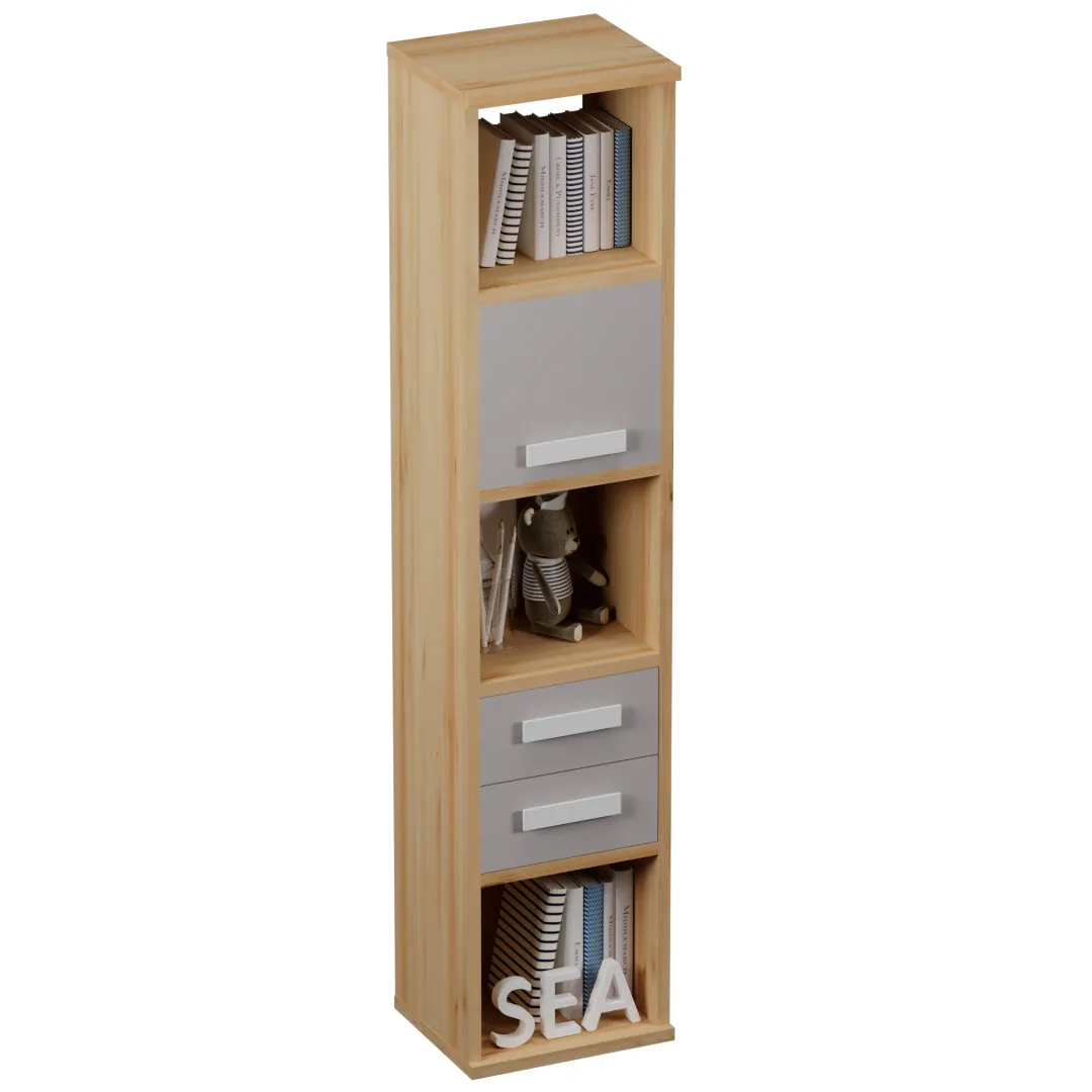 Cтеллаж сквозной книжный на 5 ниш E805