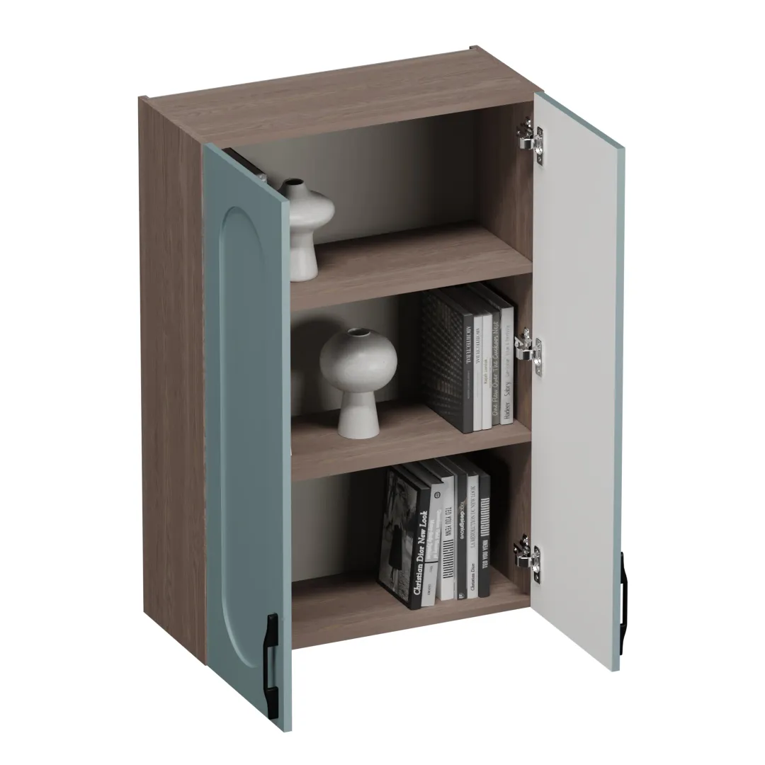 Антресоль двудверная, фрезерованные фасады в эмали LE339.300