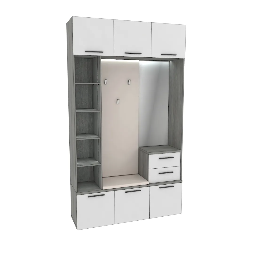 Секция с вешалкой и стеллажом с подсветкой LG416