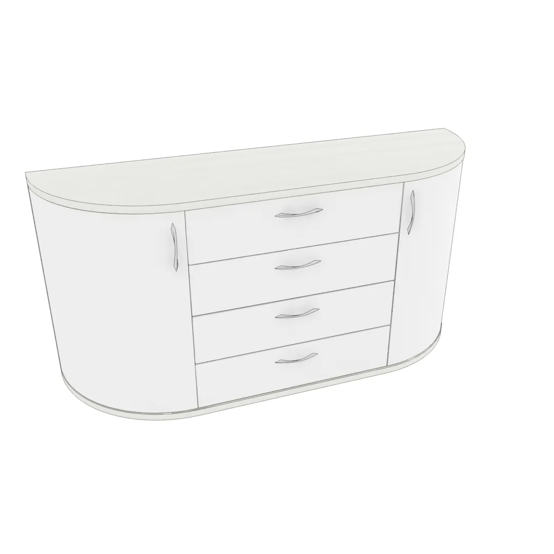 Комод радиусный на 1600 мм P746 Комод радиусный на 1600 мм P746