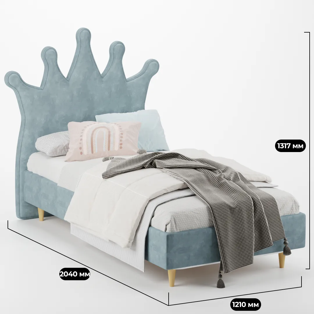 Кровать односпальная мягкая КВИН ЛАЙТ