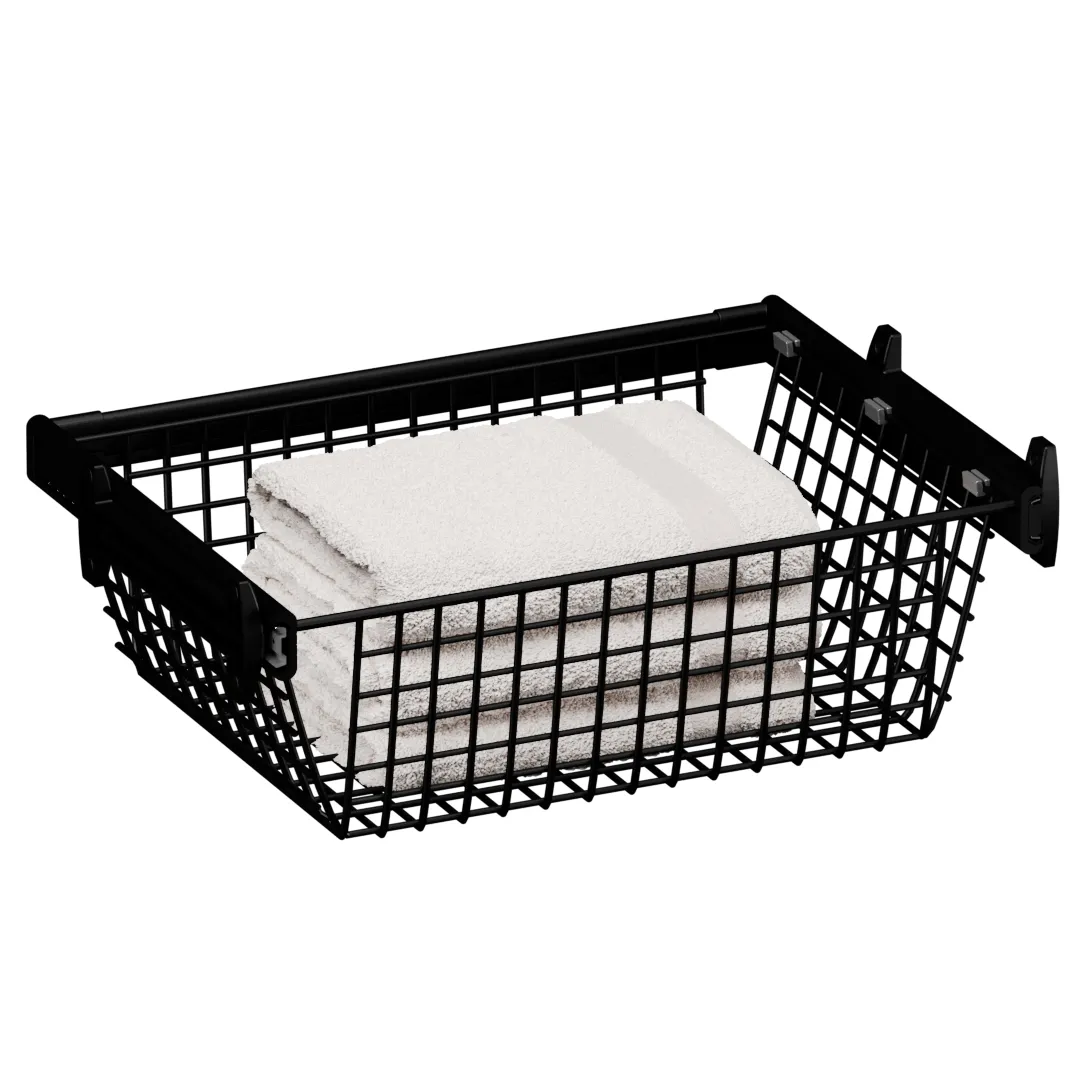 BELLE Корзина для белья 600 мм, цвет черный, BE60BABL