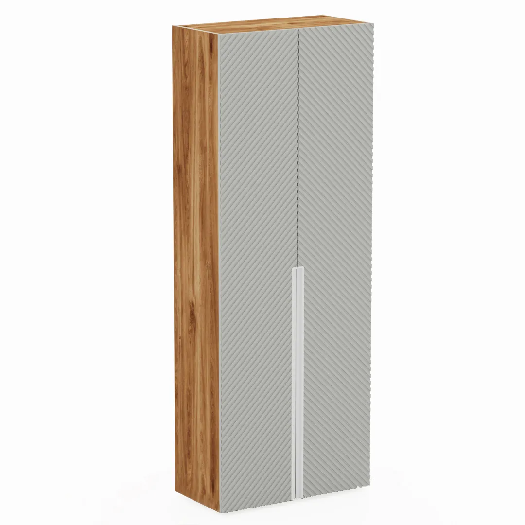 Шкаф 2 дверный, фрезерованные фасады в эмали LE210.44-1