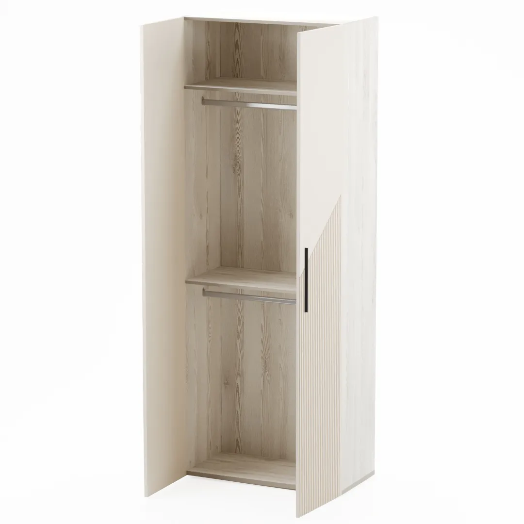 Шкаф 2 дверный, фрезерованные фасады в эмали LE210.44-1