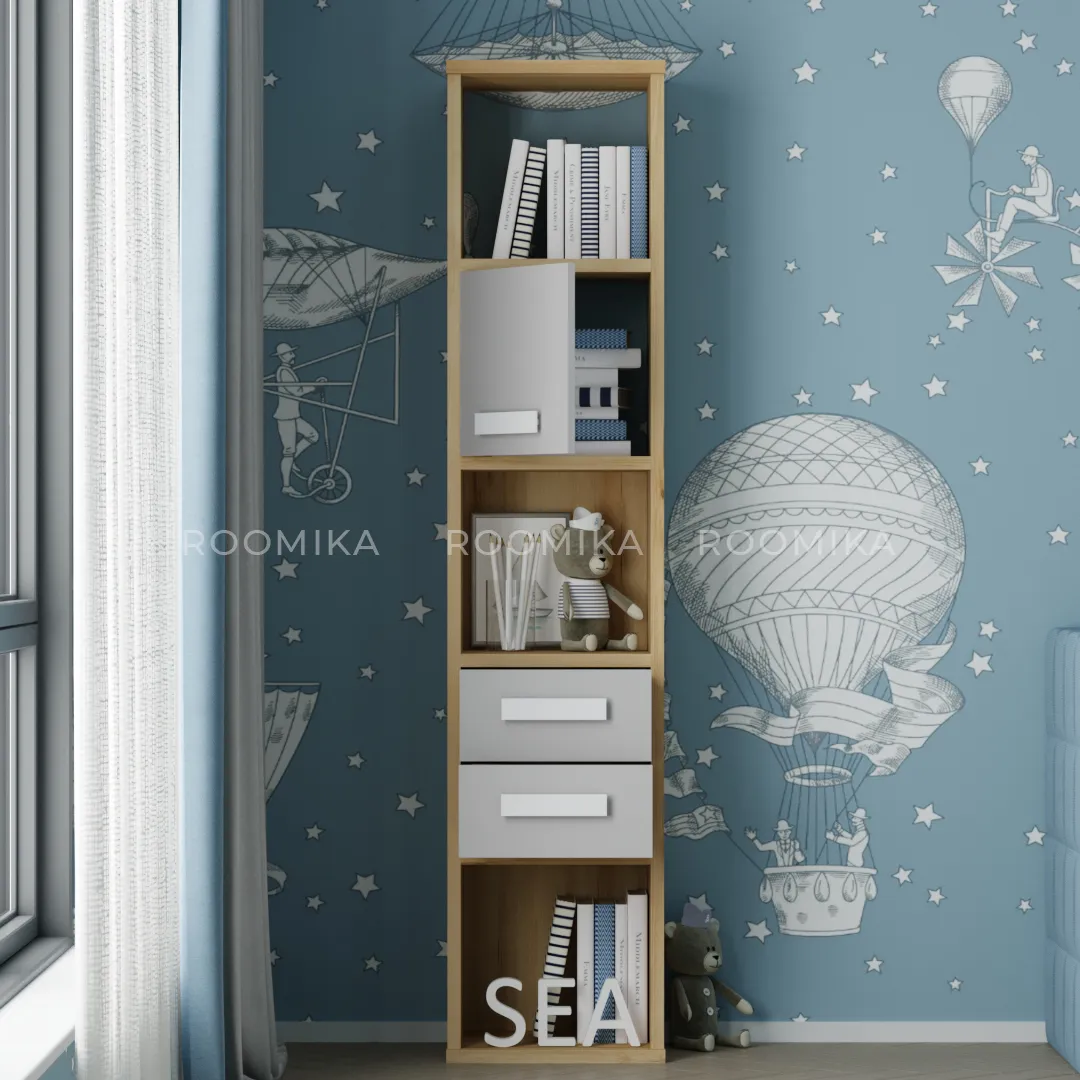 Cтеллаж сквозной книжный на 5 ниш E805