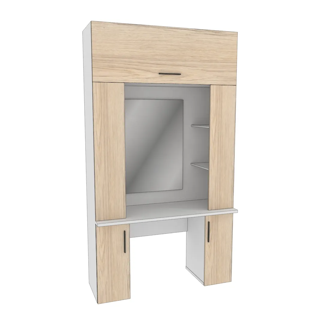 Стол туалетный с секцией и зеркалом L404.44 Стол туалетный с секцией и зеркалом L404.44