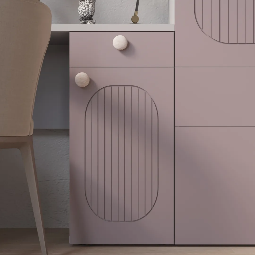 Шкафная группа Lazio фрезерованные фасады в эмали 60