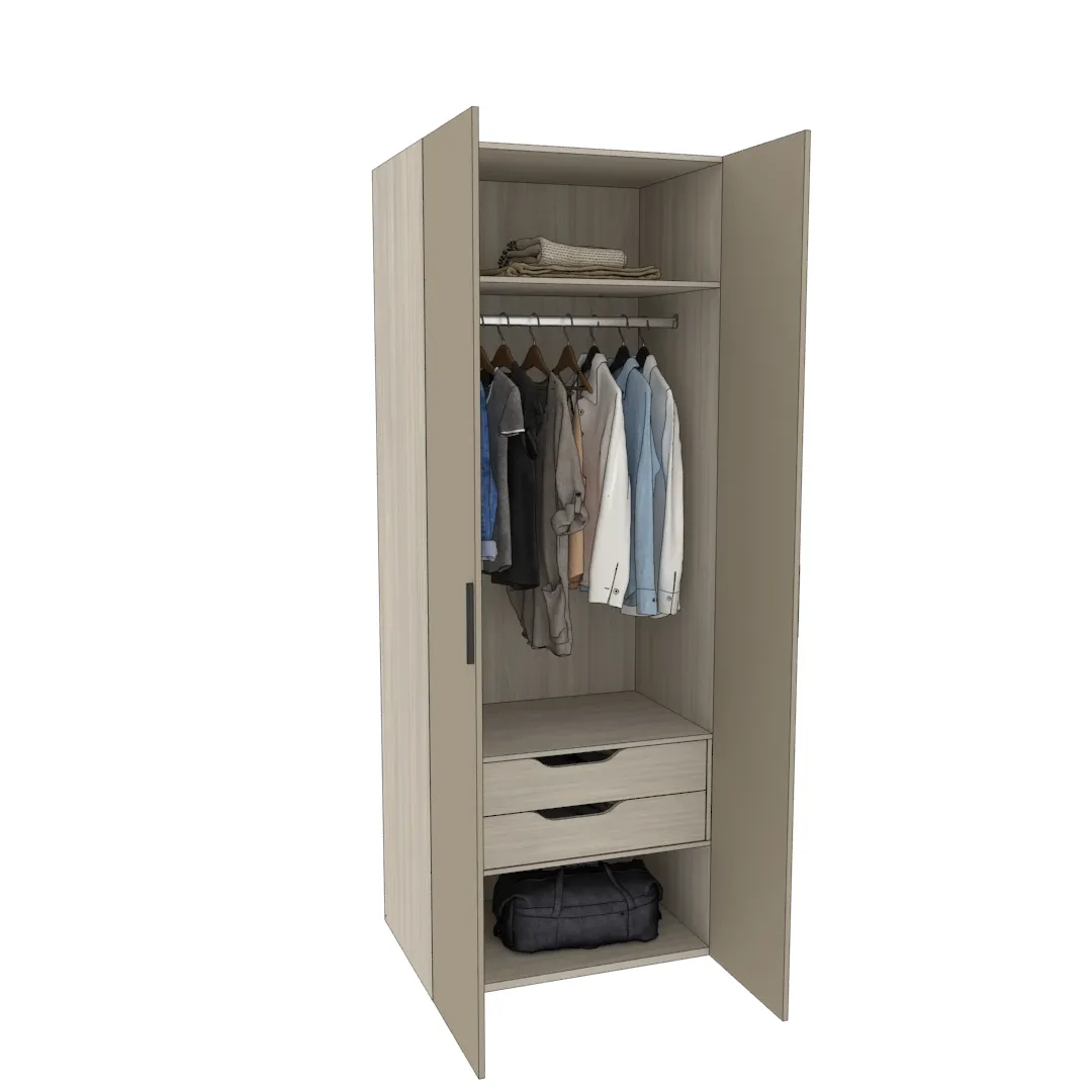 Шкаф двухдверный с ящиками во всю ширину L210.60-3