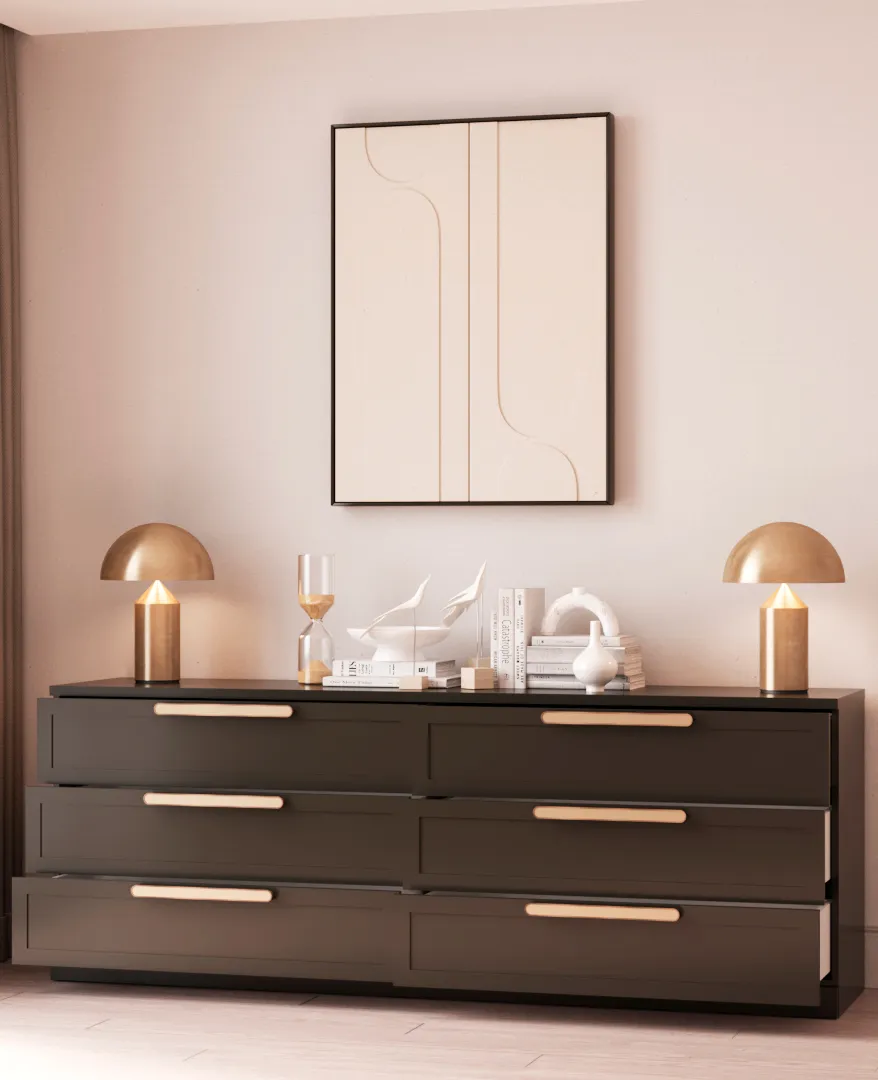 Комод с ящиками узкий с эмалевой столешницей и
боковинами A726.45ESB