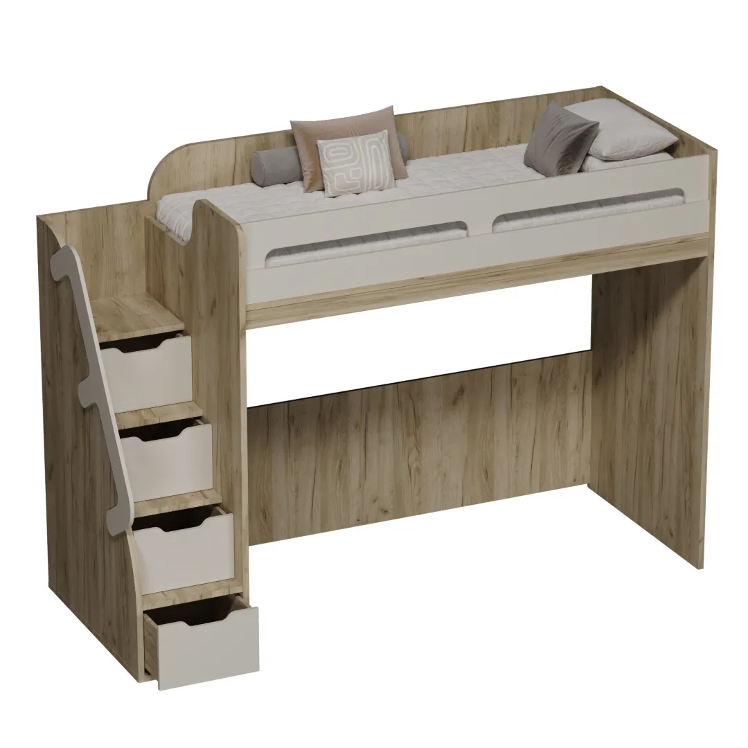 Кровать-чердак E977, 90x200 L/R