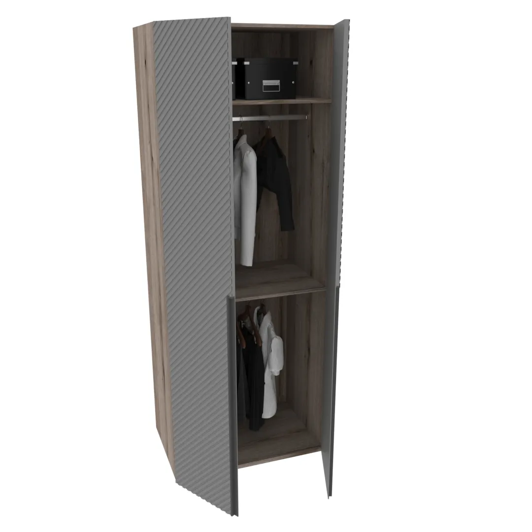 Шкаф 2 дверный, фасады в эмали LE210.60-1