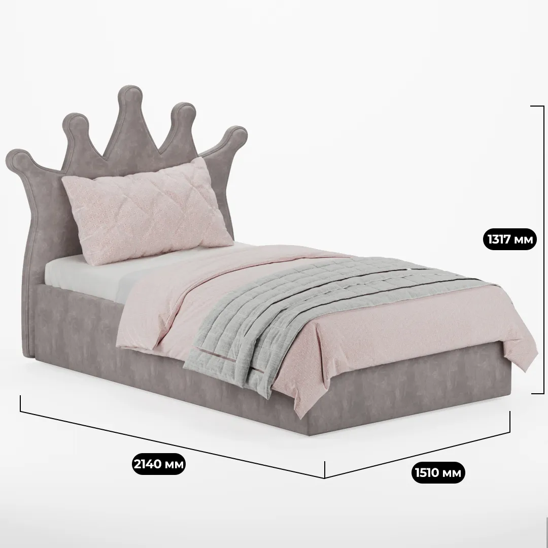 Кровать мягкая КВИН с подъемным механизмом, 120x200