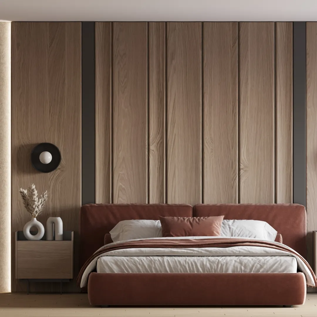 Спальня с контрасной кроватью №6