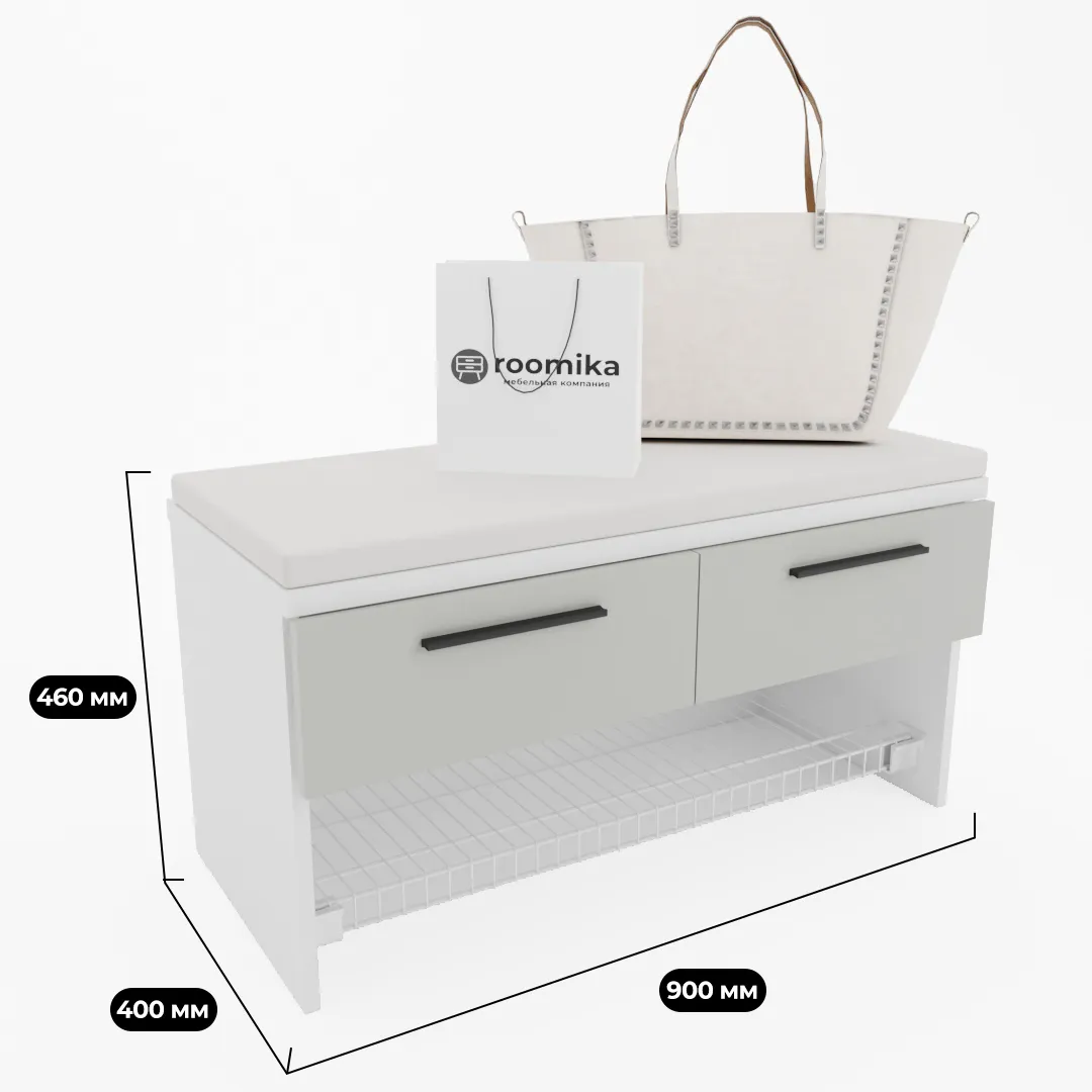 Тумба с 2 ящ. и полкой для обуви L462
