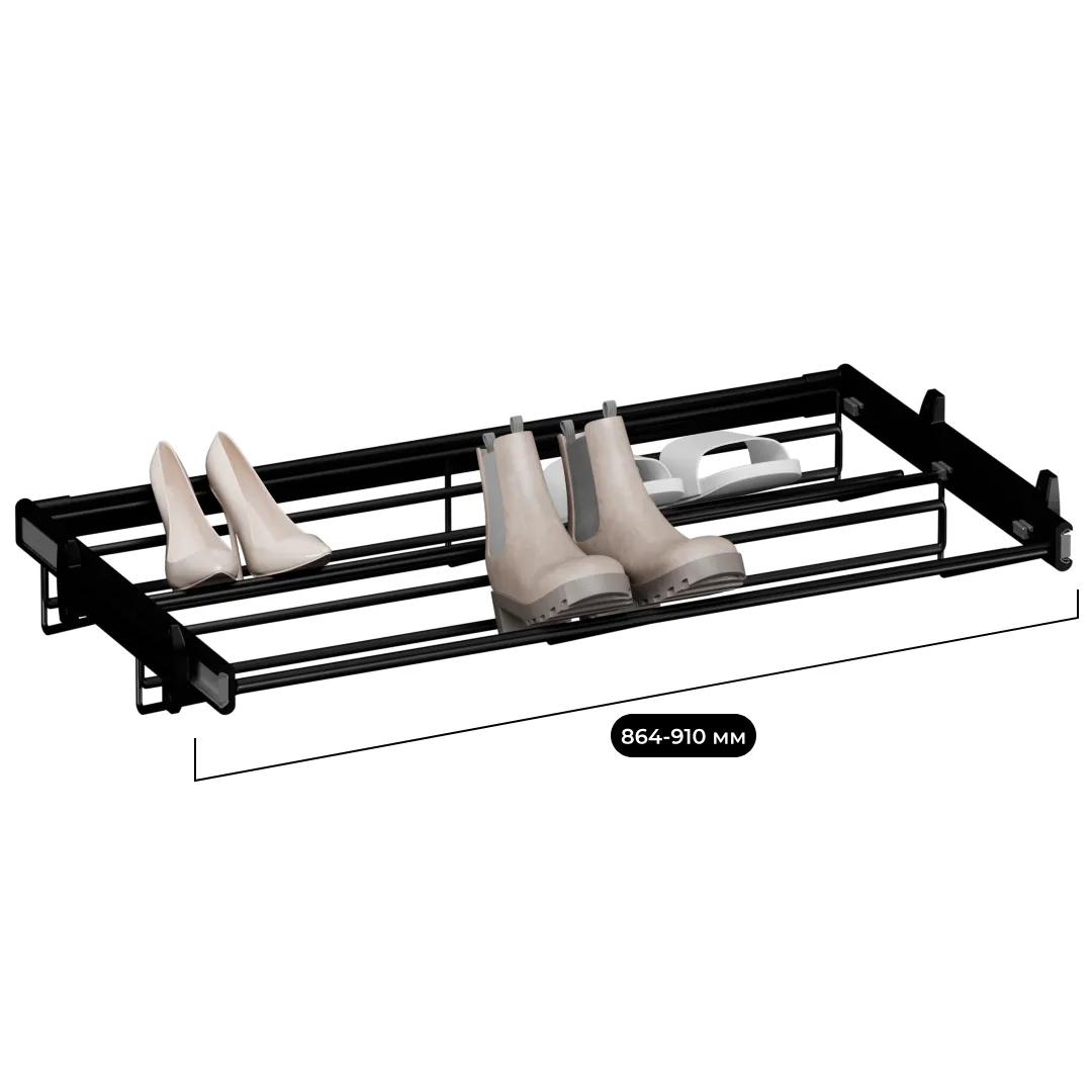 BELLE Корзина для обуви, 900 мм цвет черный, BE90SHBL