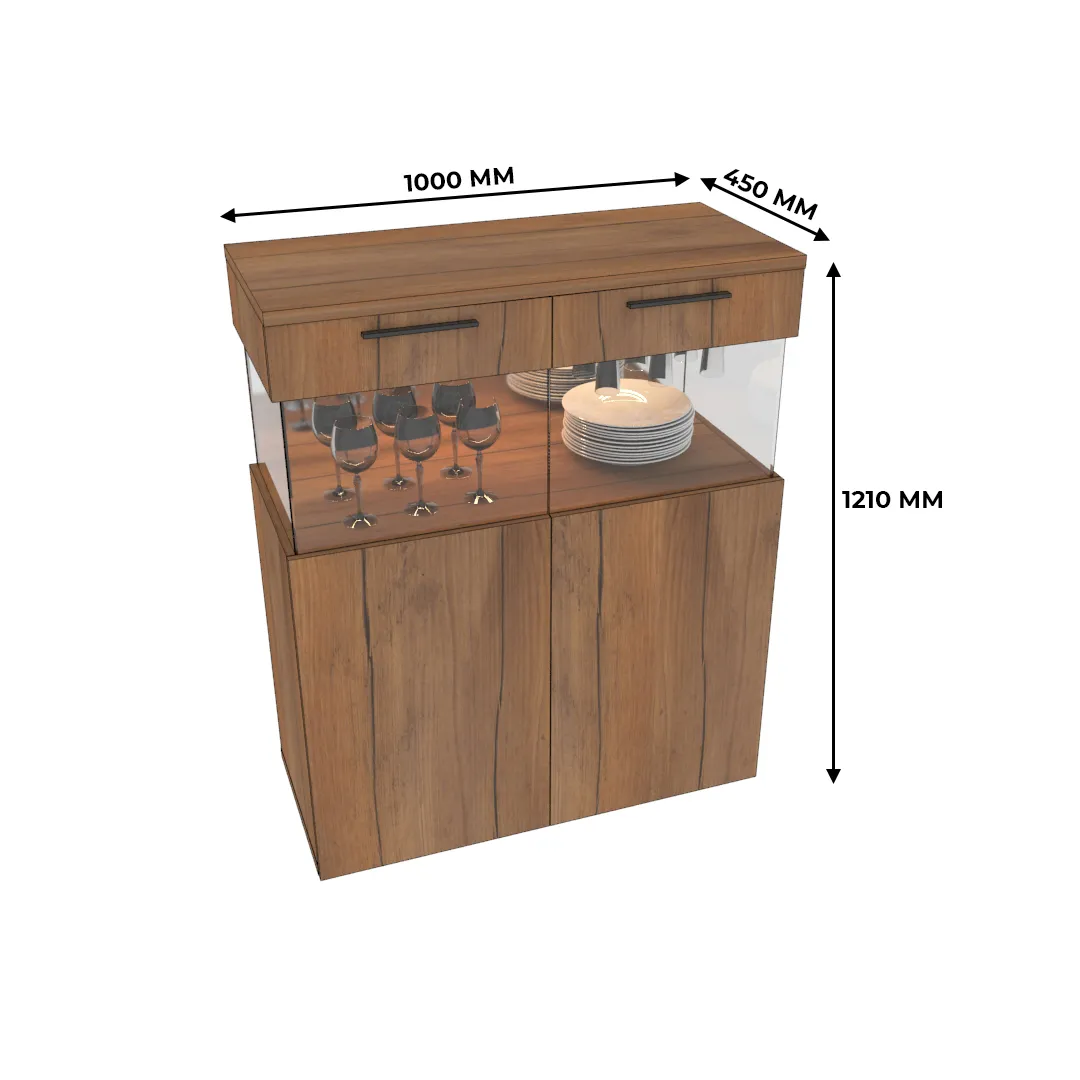 Винный шкаф с подсветкой L200