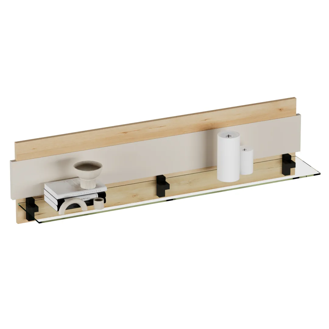 Полка со стеклом, панель МДФ R120.2