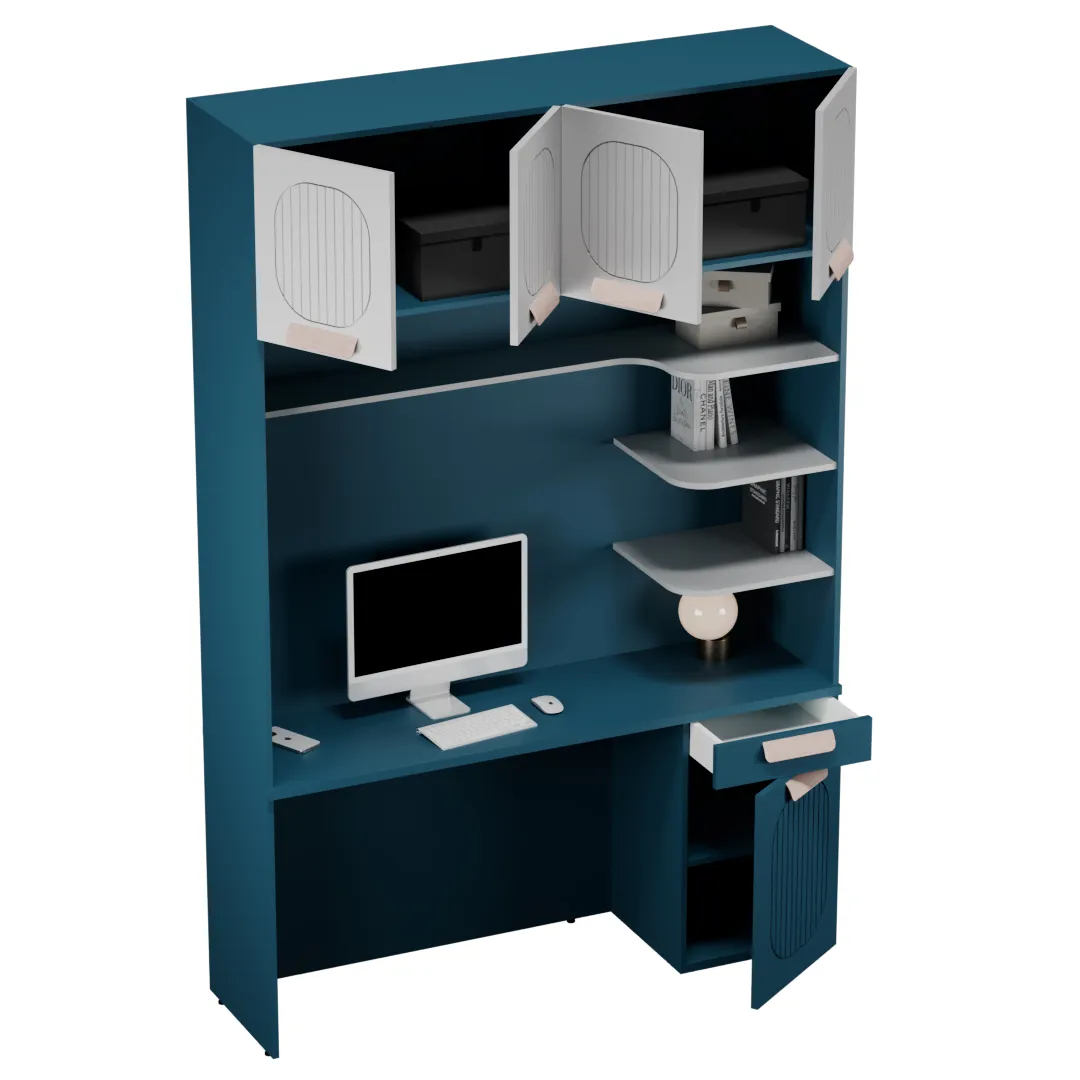 Ниша с рабочей зоной, фрезерованные фасады в эмали LE417 L/R